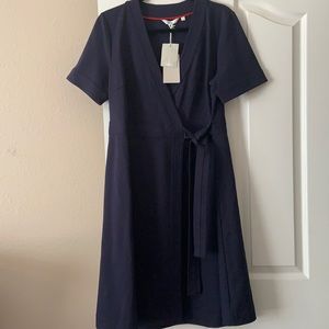 Biden, size 12, navy wrap dress